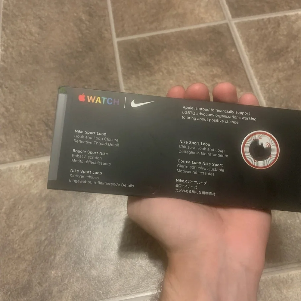 Genuine Apple Watch Nike Sport Loop Pride Edition 44mm MJWP3AM/A RARE!